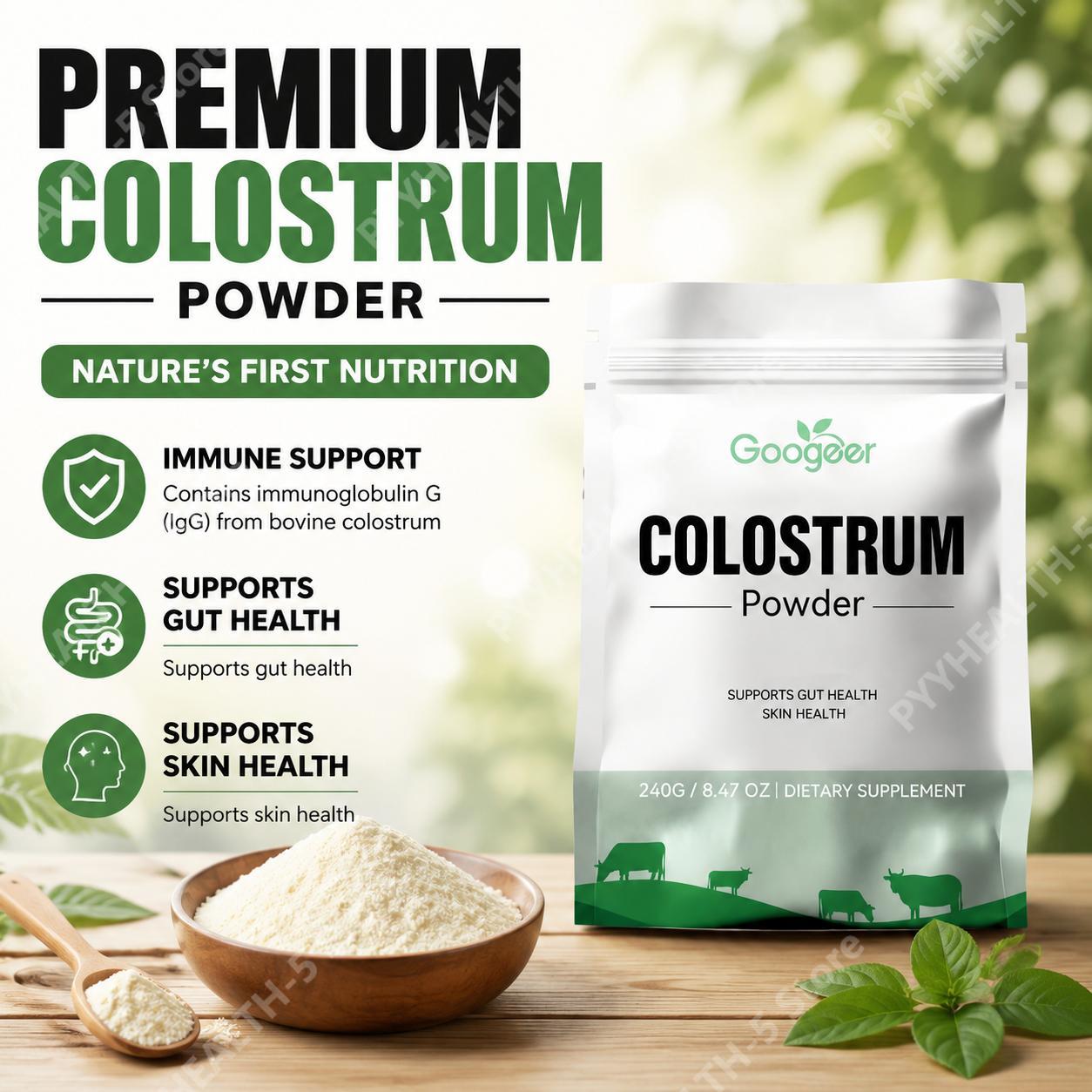 Colostrum Bovine Powder - Googeer Kolostrum w Proszku Wspomaga Zdrowie