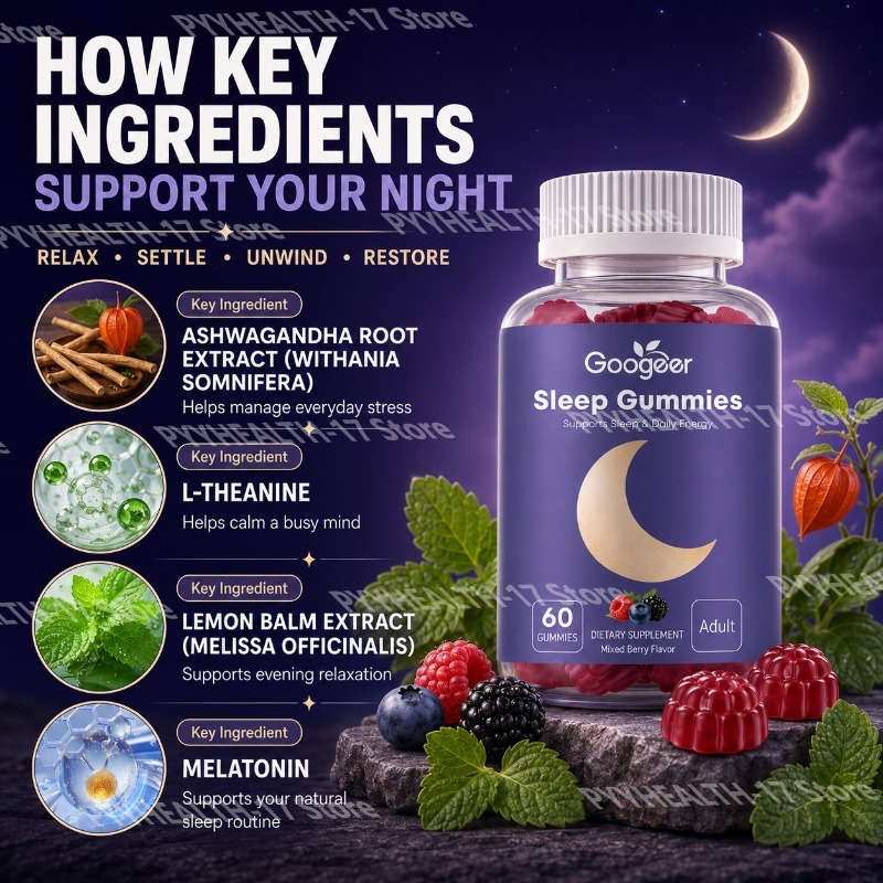 Googeer Żelki do spania dla do – Ashwagandha Extract Root recenzja i cena